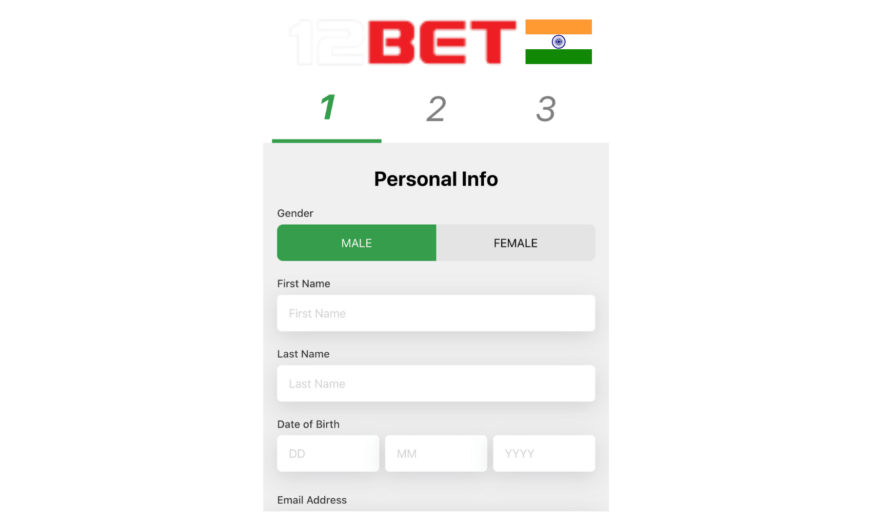 12bet registration in India information