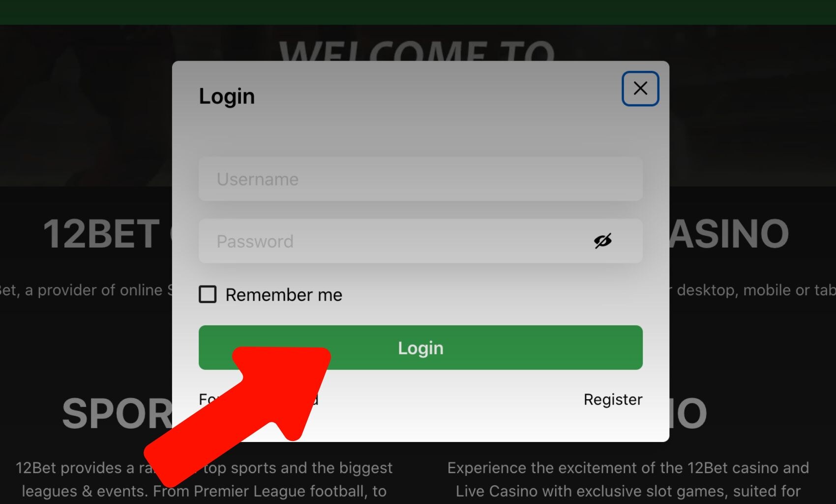 12Bet India Click the login button to access your account dashboard