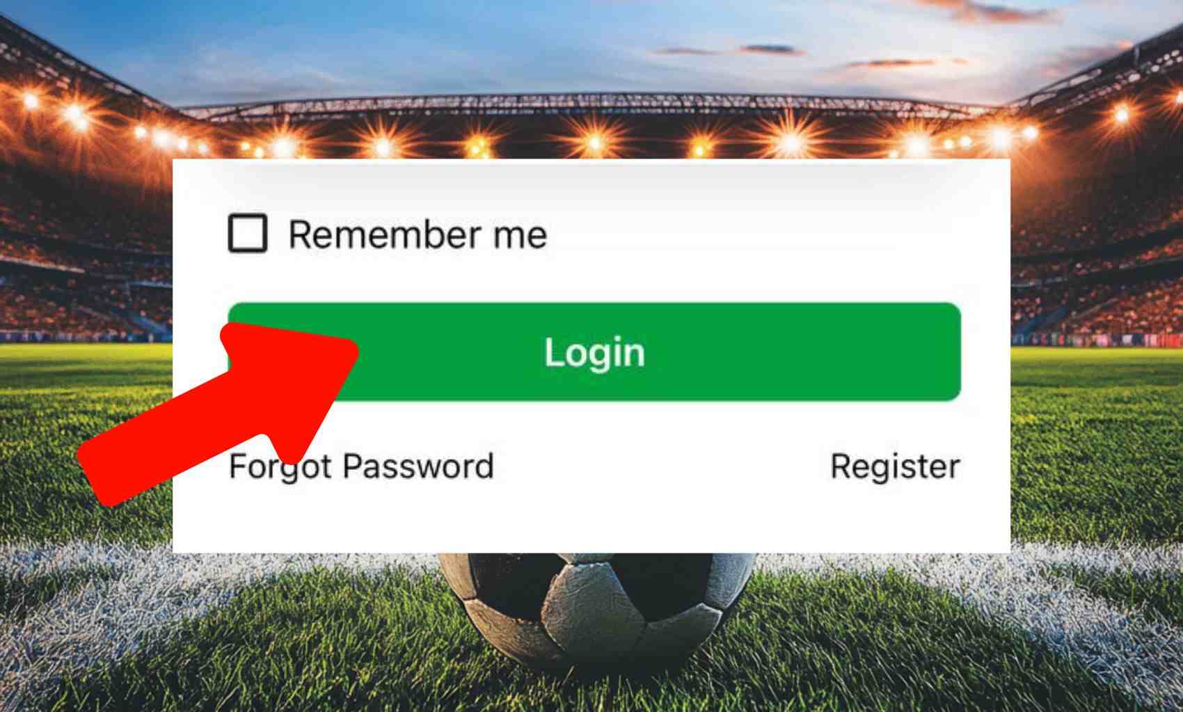 Tap the Login button to access your account
