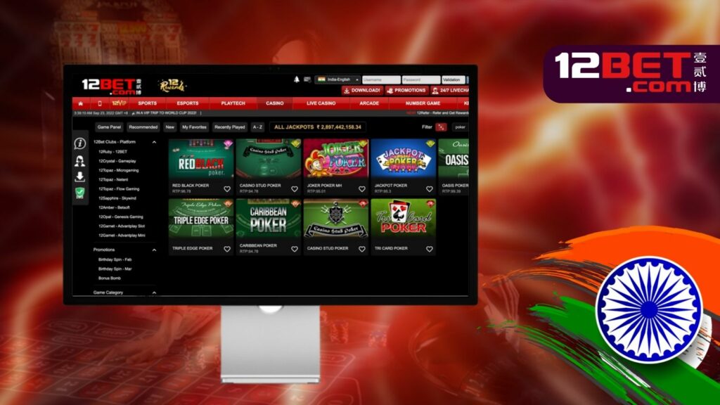 how to play poker on 12Bet India online casino
