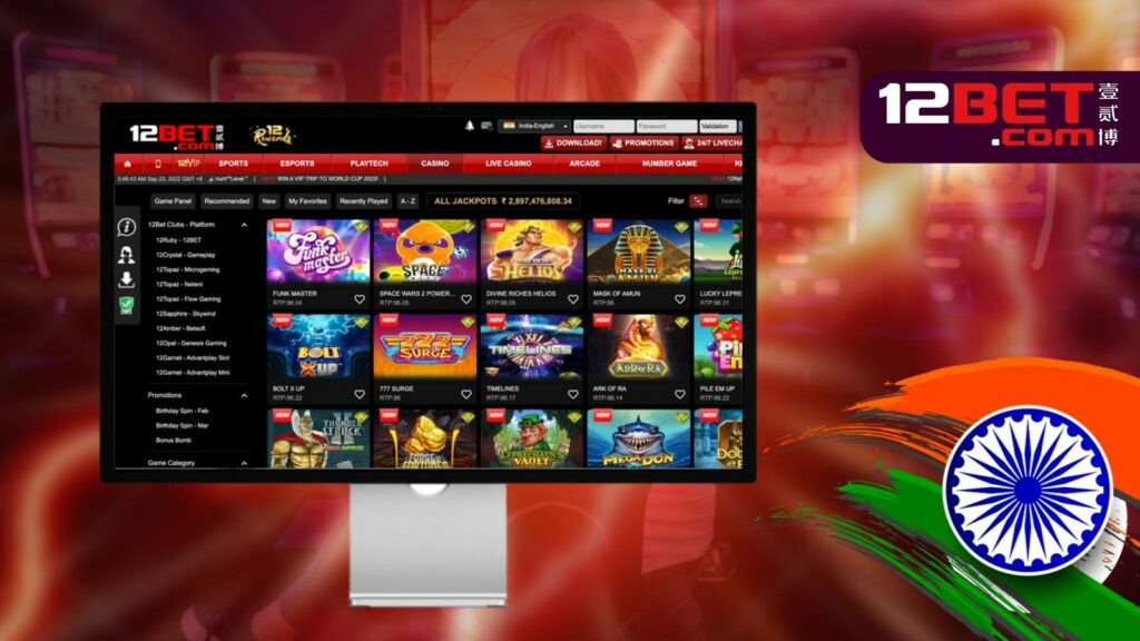 all slots on 12Bet India casino site review
